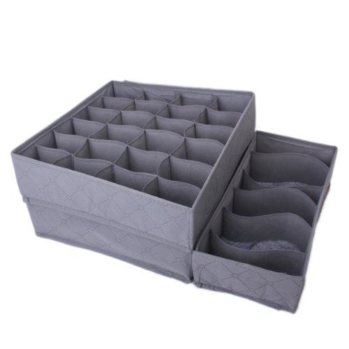 Juego de 3 organizadores para la ropa interior, de bambú