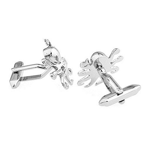 JUNGEN Gemelos de Pulpo Gemelos de Aleación para Festival Bodas Accesorios de la Camisa de los Hombres