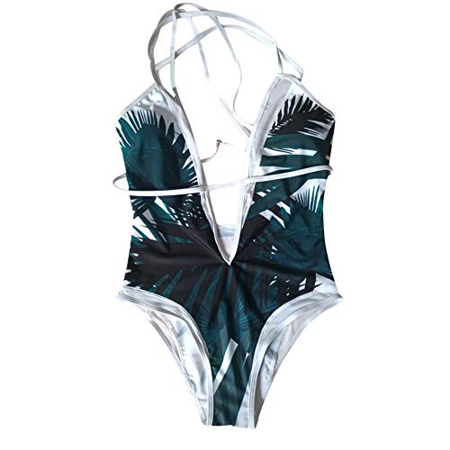 JURTEE Moda Sexy Slim Fit Siamés Bikini Monokini Bañador De Playa Belleza De Vuelta Bikinis Push Up Mujer Traje De Baño