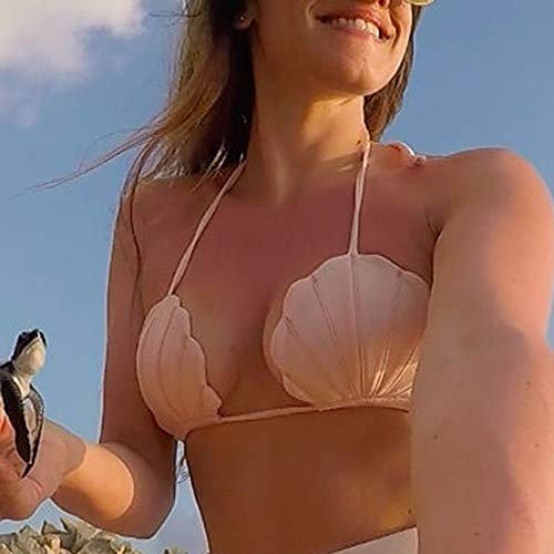 JURTEE Mujeres Bañador Top de Bikini Moda Dulce Bikini de Forma de Concha Ropa de Playa Traje de baño