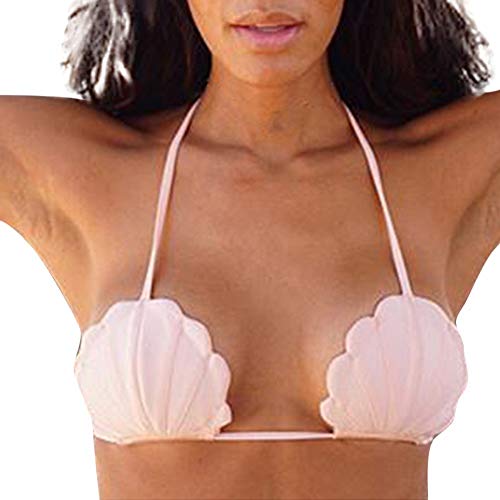 JURTEE Mujeres Bañador Top de Bikini Moda Dulce Bikini de Forma de Concha Ropa de Playa Traje de baño