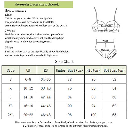 Jywmsc Tankini una Pieza Traje de Baño Cuello para Mujer V Sujetador con Relleno Traje de baño Falda Ropa de baño Tankini