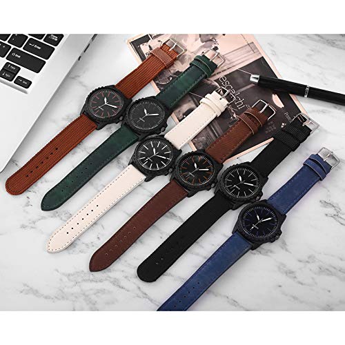 JZDH Relojes para Mujer Ver Mujer Correa de Cuero Ladies Reloj de Pulsera Nail Classic Scale Business Watches Relojes Decorativos Casuales para Niñas Damas (Color : F)