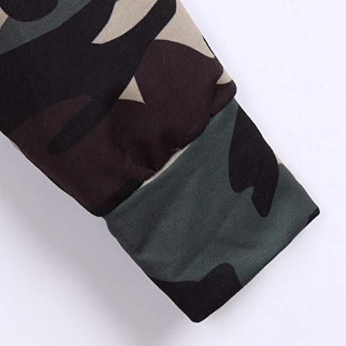 K-Youth Mujer Sudaderas Cortas, Moda Otoño Invierno Camuflaje Mujer Sudaderas con Capucha Manga Larga Sudaderas Tumblr Mujer Cortas Blusa Casual Adolescente Chica Tops(Camuflaje, M)