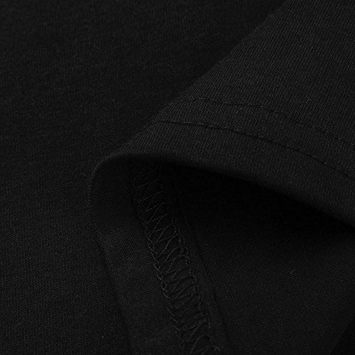 K-youth sudadera mujer Mujer Sudaderas Cortas, Tumblr Cortas Otoño Invierno Chicas Cuello V Hueco Planeta Ropa Moda Manga Larga Blusa Tops Baratos Hoodie Sweatshirt Camiseta(Negro, S)