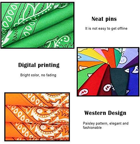 ...KARL LOVEN - Bandana 100% algodón - Paisley Rojo - Pañuelo para el cuello, cabeza bufanda para hombre, mujer y niño muñeca Pulsera motociclista Deportiva