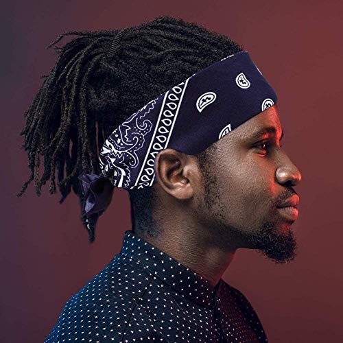 ...KARL LOVEN - Bandana 100% algodón - Paisley Rojo - Pañuelo para el cuello, cabeza bufanda para hombre, mujer y niño muñeca Pulsera motociclista Deportiva