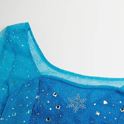 Katara 1768 - Vestido de Princesa Elsa Reina de Hielo - Vestido Elegante, Disfraz de Carnaval, Mujeres, Azul, S