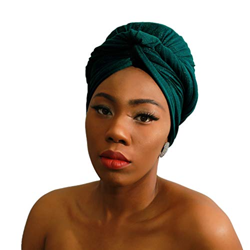 KAVINGKALY Jersey de mujer Hijab Bufandas Glitter Shimmer Headwarp Fashion Long Plain Muslim Head Scarf Wrap Chales (Glitter-Teal)