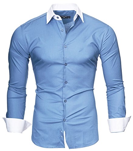 Kayhan Hombre Camisa Mailand, Lightblue (M)