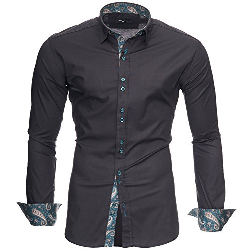Kayhan Hombre Camisa Royal Paisley Grey (M)