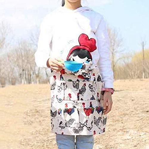 KDOI Delantal para recoger huevos, adecuado para pollo, pato, huevos de ganso, granja, cocina, hogar, trabajo, ropa para adultos.