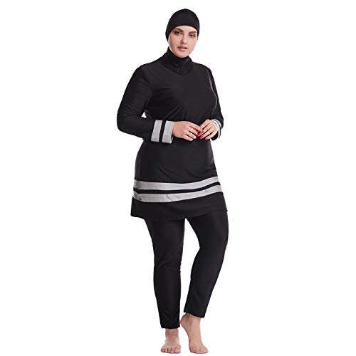 keepmore Talla Grande Traje de baño Mujer - Musulman Modesto Burkini Trajes de baño Islámico Kaftan Ropa de Playa con Hijab de natación
