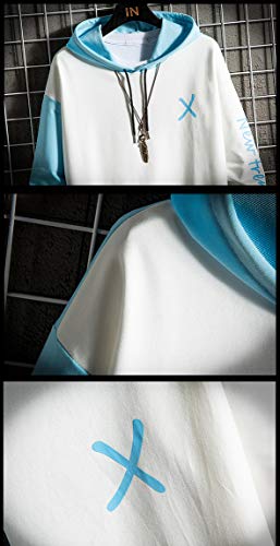 KENAIJING Sudadera Hombre, Hombre Sudadera con Capucha de Manga Larga Sudadera (Negro, 3XL)