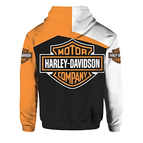 Kex Story Cárdigan con Cremallera 3D Sudadera con Capucha con Estampado Digital De H.a.r.l.e.y D.a.v.i.d.s.o.n (1,L)