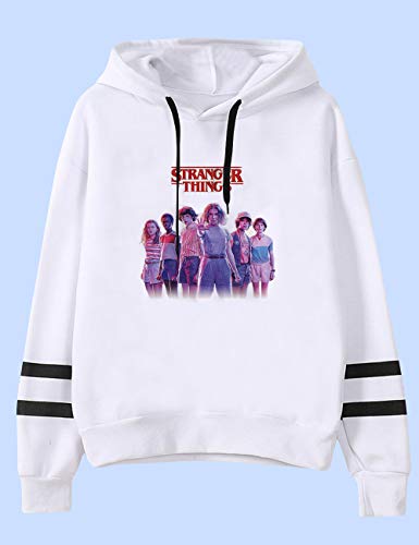 KIACIYA Sudadera Stranger Things Niña, Sudadera Stranger Things 3 Mujer con Capucha Unisex Hombres Adolescente Chicas Deporte Béisbol Casual Impresión Series de Television Regalos Streetwear (10,S)