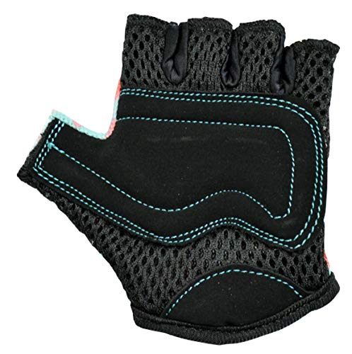 KIDDIMOTO Guantes de Ciclismo sin Dedos para Infantil (niñas y niños) - Bicicleta, MTB, BMX, Carretera, Montaña - Floral - Talla: M (5-8 años)