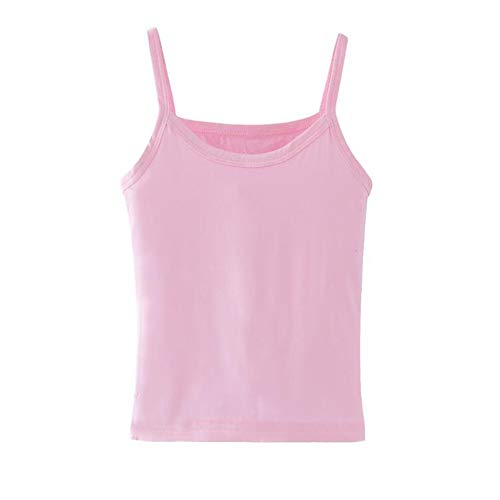 Kidear - Pack de camisetas interiores de tirantes hechas con algodón suave para niñas 4 colores. 5-6 Años