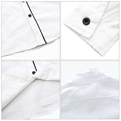 Kimocat - Traje Formal de Algodón para Bebé Niño Elegante con Cintura Elástica Conjunto de Boda Fiesta Ceremonia Bautizo con Flor de Pecho - Azul - 2-3 Años