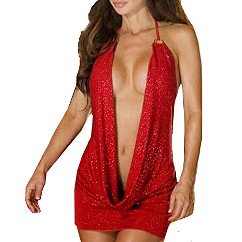 KIMODO Moda Mujer Caliente Mujer Lencería Sexy Disfraz Estilo Rojo Mono Simple Sexy lencería con Encanto Dormir Vestido Pijamas