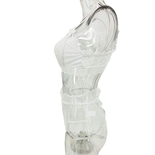 KIMODO Mujeres Sexy de Encaje Top Sheer Unpadded Sujetador Blanco Bowknot Lencería Sujetador Conjunto de Vendaje Conjunto de Ropa de Dormir S-2XL