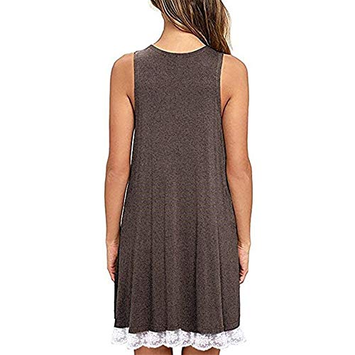 Kimodo Nuevo Vestido De Las Señoras del Verano Largo Elegante De Las Clásico Mujeres Ocasionales del Cordón Sin Mangas De La Chicos Rodilla Suelta Vestidos De Fiesta De Moda 2018