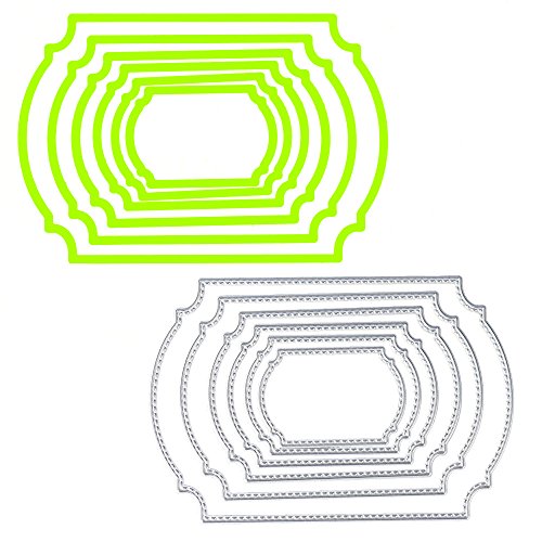 KIMODO plantilla de corte álbum de recortes tarjetas DIY herramienta de grabado en relieve, Acero al carbono, Plateado, talla única