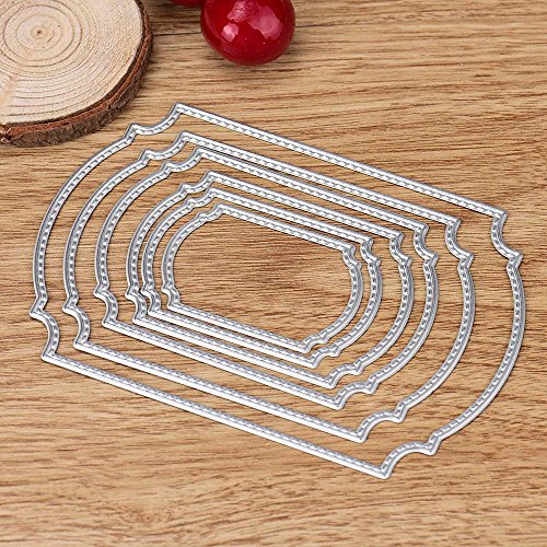 KIMODO plantilla de corte álbum de recortes tarjetas DIY herramienta de grabado en relieve, Acero al carbono, Plateado, talla única