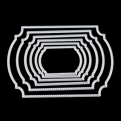 KIMODO plantilla de corte álbum de recortes tarjetas DIY herramienta de grabado en relieve, Acero al carbono, Plateado, talla única