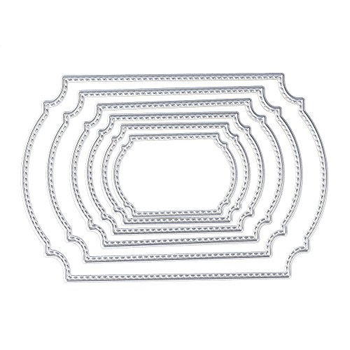 KIMODO plantilla de corte álbum de recortes tarjetas DIY herramienta de grabado en relieve, Acero al carbono, Plateado, talla única