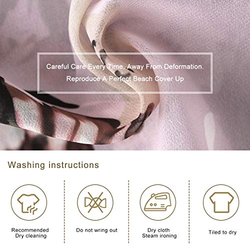 Kimono Cardigan Mjuer - Cardigan Floral Mujer, Camisolas y Pareos Pareo Playa Chal Kimono Cover Up Manga 3/4 Loose Floral (Rosa, M)