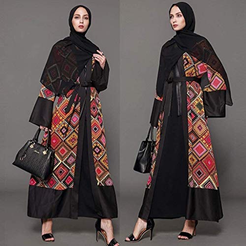 Kimono Traje Musulmán Musulmanes Abaya Dubai Árabe Vestimenta Árabe Islámica India Vida de la Moda Turca De Vestimenta Casual De Noche del Vestido Caftán Vestido Una Línea V Vestido De Cuello Señoras