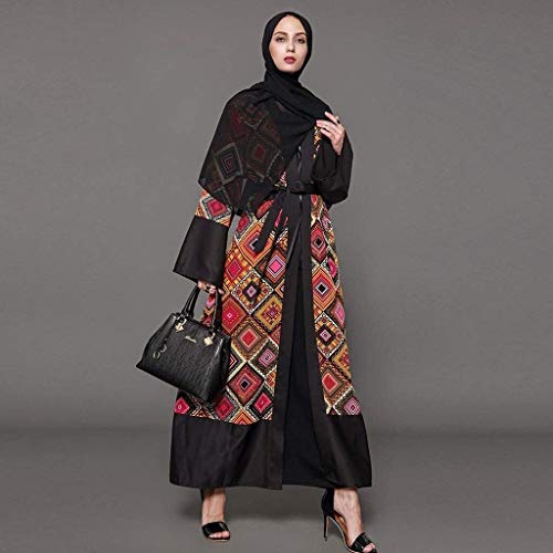 Kimono Traje Musulmán Musulmanes Abaya Dubai Árabe Vestimenta Árabe Islámica India Vida de la Moda Turca De Vestimenta Casual De Noche del Vestido Caftán Vestido Una Línea V Vestido De Cuello Señoras