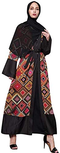 Kimono Traje Musulmán Musulmanes Abaya Dubai Árabe Vestimenta Árabe Islámica India Vida de la Moda Turca De Vestimenta Casual De Noche del Vestido Caftán Vestido Una Línea V Vestido De Cuello Señoras
