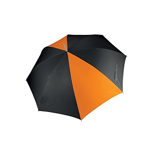 KiMood - Paraguas para golf apertura automática unisex (Paquete de 2) (Talla Única) (negro/naranja)