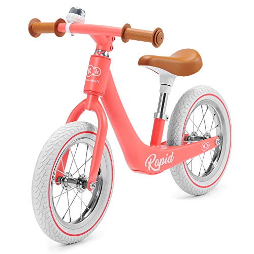 Kinderkraft Bicicleta sin Pedales RAPID, Sólida, Segura, Ajustable, Retro,