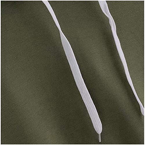KIRALOVE Sudadera Top Crop con capucha – Chica – Mujer – Moda – Deporte – Camiseta – Idea regalo – Color verde militar Verde XL