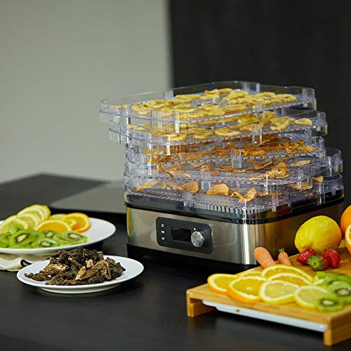 Kitchen Move - Deshidratador alimentario (temperatura ajustable, secado de alimentos, pantalla digital Manhattan con temporizador, 72 H, 250 W, 250 W)