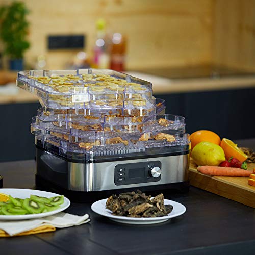 Kitchen Move - Deshidratador alimentario (temperatura ajustable, secado de alimentos, pantalla digital Manhattan con temporizador, 72 H, 250 W, 250 W)
