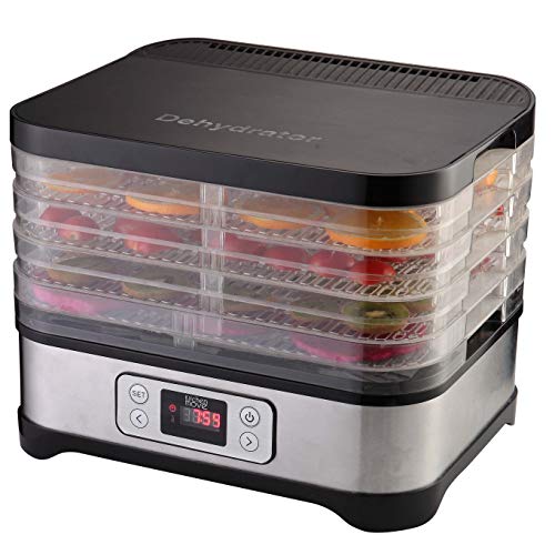 Kitchen Move - Deshidratador alimentario (temperatura ajustable, secado de alimentos, pantalla digital Manhattan con temporizador, 72 H, 250 W, 250 W)