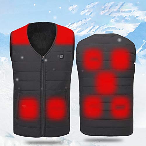 KJX El Mismo Chaleco de calefacción para Hombres y Mujeres, la Temperatura Constante Inteligente Que Carga el Chaleco de calefacción para Mantener la Chaqueta cálida y h M