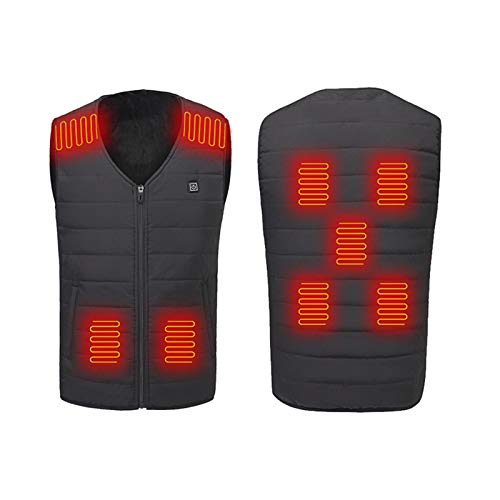 KJX El Mismo Chaleco de calefacción para Hombres y Mujeres, la Temperatura Constante Inteligente Que Carga el Chaleco de calefacción para Mantener la Chaqueta cálida y h M