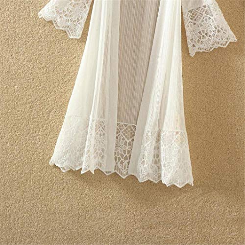Kneris Mujer Florale Kimono Larga Cardigan Playa Gasa Blusa Tops Bikini Cover Up