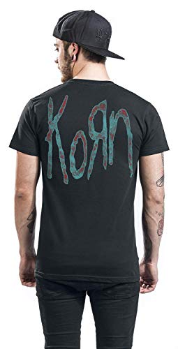 Korn New Doll Hombre Camiseta Negro M, 100% algodón, Regular