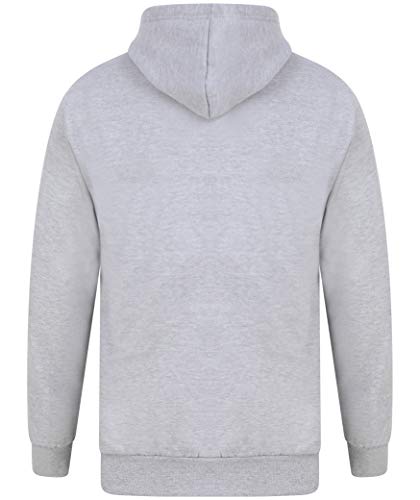 Kratos Attire - Sudadera con capucha para hombre y mujer, de color liso, diseño con bolsillo de canguro, ajuste informal y corte entallado. Gris gris L