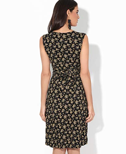 KRISP 3414-YEL-18, Vestido Corto Patinadora Vuelo Fruncido Busto, Amarillo (3414), 46