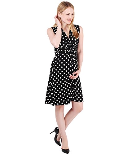 KRISP 6147-BLKWHT-18 (Premamá Vestido Fruncido)