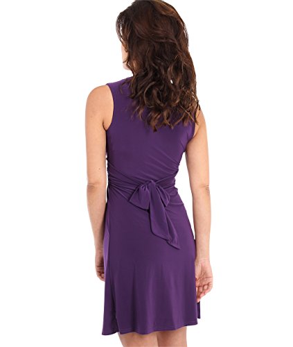 KRISP Vestido Corto Fruncido (9354-PUR-08)