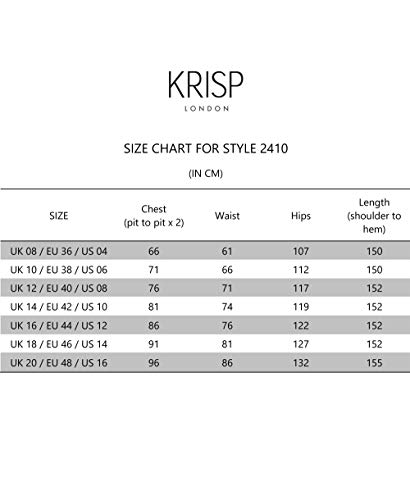 KRISP Vestido Fiesta Largo Gasa Dama Honor Corte Imperio Invitada Boda Talla Grande Elegante Madrina Ceremonia, Azul Petróleo (2410), 44 EU (16 UK), 2410-PTRL-16