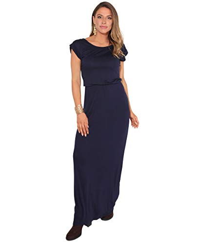 KRISP Vestido Mujer Tallas Grandes Largo Barato Casual Ibicenco De Día Ropa Hippie Online Ofertas, (Azul Marino (3269), 36 EU (08 UK)), 3269-NVY-08